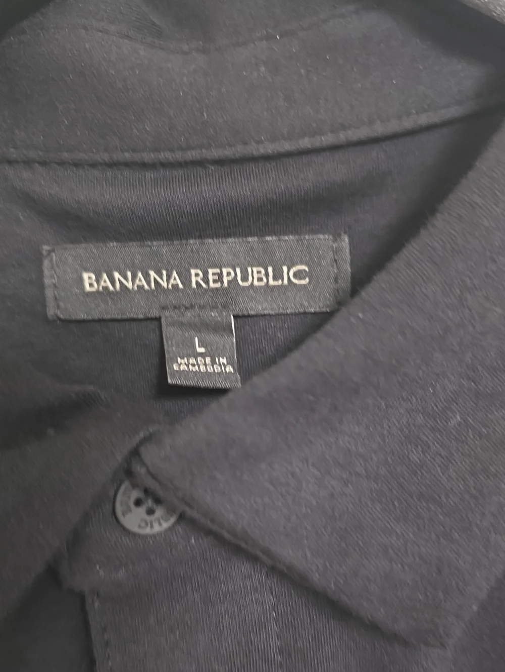 Banana Republic Luxe TouchBlack Men’s Polo Shirt - Classic Short Sleeve